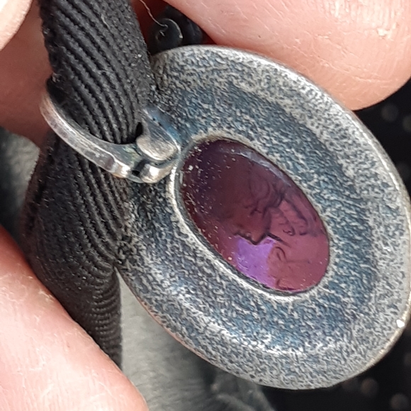 Kirks Folly Purple Cameo Necklace - Picture 9 of 10